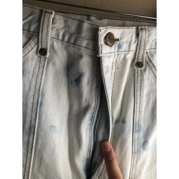New RE/DONE Women Ultra High Rise Stove Pipe Denim Jeans Size 30